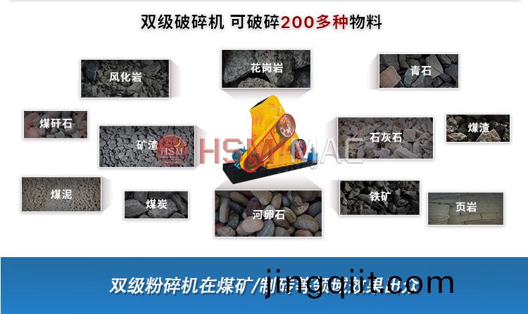 雙級(ji)粉碎(sui)機(ji)適(shi)用(yong)物(wu)料